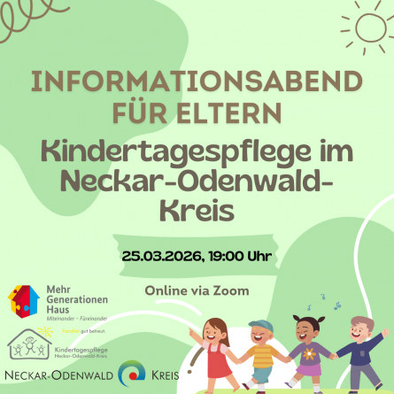 Online-Infoabend für Eltern: Kindertagespflege